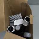 Floor Scrub Brush with Long Handle, 3 in 1 Scrape and Heavy-Duty Stiff Bristle Scrubber Brush for Cleaning Shower Bathroom, Patio, Pool, Garage, Kitchen, Wall and Deck (White, 1 Pack)