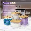 POLRAI 4 Pack Laundry Pod Containers and Dryer Sheet Holder, Laundry Room Organization Storage Containers with Lids and Labels for Detergent Pods Dry Sheet Organizing