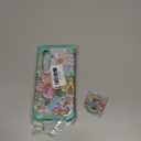 for Galaxy S23 FE Case,3 in 1 Oil Painting Flower Pattern Heavy Duty Shockproof Protection Silicone Rubber Bumper+Hard Plastic Hybrid Protective Cover for Samsung S23 FE 6.4",Green Flower