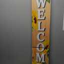 Vertical Wood Welcome Sign for Front Porch Vertical Decorative Sign Front Door Outdoor Indoor Welcome Sign 47.2x7.8 Inch Sunflower Outdoor Decor for Summer Front Porch Decorations.