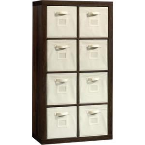 Sauder Stow-away Cube Storage 8-Cube Organizer/Pantry cabinets, Smoked Oak finish