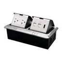 Pop Up Floor Outlet with Sockets and LAN, HDMI, 20 Amp Stainless Steel TR Receptacle Outlet