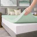 1-inch Convoluted Foam Mattress Topper with Egg Shell Design | Breathable, Soft, and Comfortable Bed Toppers for Back Pain, Orthopedic Support for Better Sleep, Twin, Green