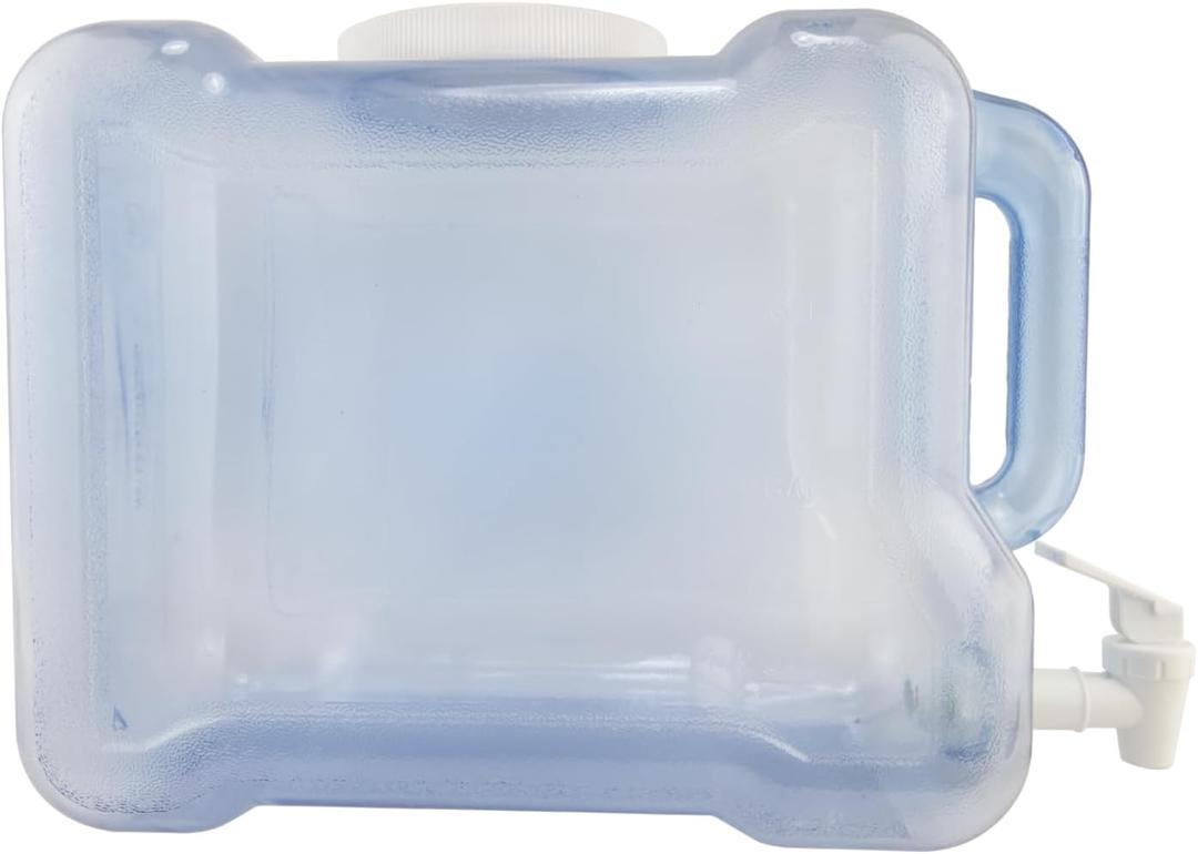 New Wave Enviro Products BPA Free Tritan Bottle, 2 Gallon Refrigerator with BPA Free Spigot and Integrated Handle, Refrigerator Dispenser Bottle, light blue
