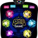 Dance Mat, Rhythm Step Dancing Challenge Playmat with 6 LED Lights-up, Built-in Music & Bluetooth, Electronic Dance Mat with 5 Game Modes, Birthday Gifts Toys for Girls Age 3-12 Year Old