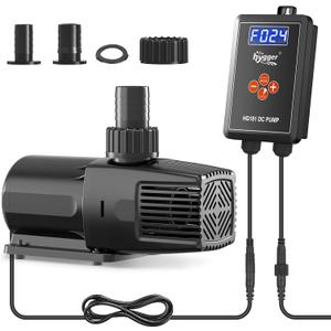 hygger 24V DC Adjustable Aquarium Water Pump & Wavemaker,30dB Quiet Return Pump,10-Speed Flow Control, Dry Run Anti-Block Protection for Freshwater Saltwater Ponds Fountains(34W,1056GPH/4000LPH)