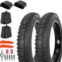 Heavy Duty 20/26x4 E-Bike Fat Tires High-Performance Wear-Resistant 20/26X4.0 Fat Tire and Tube Sets for 20/26 Inch E-Bike Mountain Snow Bike Tire - 1/2Pack