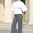 Bamans Dress Pants Women Bootcut Flare Leggings High Waisted Work Business Office Trousers Yoga Slacks with Pockets (Black, XS)