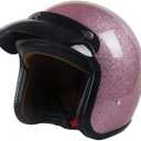 Harssidanzar Retro Motorcycle Helmet 3/4 Open Face Helmet Vintage Style for Men Women, DOT Approved CU601 M
