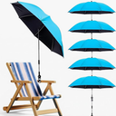 Sadnyy 6 Pcs Beach Chair Umbrella with Universal Clamp
360° Adjustable Clip on Umbrellas 42" UPF 50+ Portable Sun Shade for Beach Chair Patio Camping Wheelchair Stroller Golf Cart