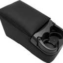 Black Universal Truck Bench Seat Console with Cup Holders