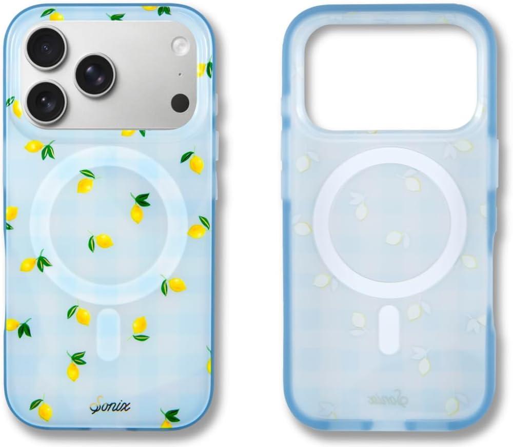 Sonix Case for iPhone 17 Pro | Compatible with MagSafe | 10ft Drop Tested | Lemon Gingham