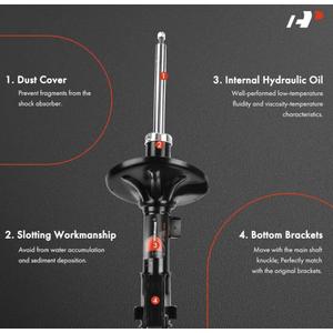 A-Premium Front Shock Absorber Struts Assembly Compatible with Mitsubishi Endeavor 2004-2011