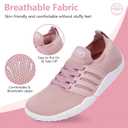 Hike Barefoot Shoes Wide Toe Box Shoes for Women Men Footwear, Minimalist Zero Drop Non-Slip Walking Sneakers, Lightweight Comfortable Casual Shoe Training Running Gym Fashion Sneakers (10.5 Women/9.5 Men, A1-pink)