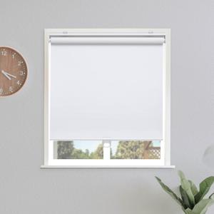 Sunoff Blackout Roller Shades Blinds Cordless for Windows Pull Down Room Darkening Door Blinds with Thermal Insulated Easy to Install for Living Room,Bedroom,Home,Office Bathroom White 36" W x 72" H