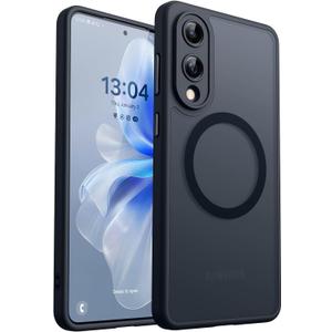 CANSHN Designed for Samsung Galaxy S25 Edge Case (2025) [Full Camera Protection] [Compatible with Magsafe] Translucent Matte Back Protective Phone Cover, Black