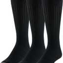 GOLDTOE Men's Classic Canterbury Crew Dress Socks, 3-Pairs (X-Large, Black)