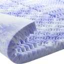 Dreamsmith 3 Inch 7-Zone Queen Memory Foam Mattress Topper, Gel Infused Foam Mattress Topper for Pressure Relief, Made with CertiPUR-US Certified Foam, Queen Size Bed Topper