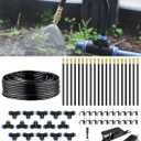 Drip Irrigation System for Watering Garden: 65FT 360 Hydroponic Misting Device Kit with Quick Connector Hose Barbed Accessories for Potted Plants Outdoor Indoor Greenhouse Raised Beds (70FT)