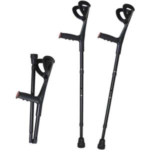 1 Pair Folding Crutches, Adjustable Forearm Crutches, Medical Walking Crutches, Non-Slip Mobility Aids for The Elderly and Disabled.