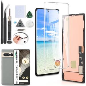 OLED for Google Pixel 7 Pro Screen Replacement LCD Touch Screen Digitizer Assembly for Pixel 7 Pro GP4BC GE2AE Display with Tools(Support Fingerprint)