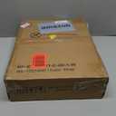 Furologee End Table with Charging Station, Nightstand with Fabric Drawers, Side Tables with USB Ports & Outlets, Night Stand with Storage Shelf & Hooks, for Living Room/Bedroom, White (1 pc(11"D x 14.96"W x 23.6"H))