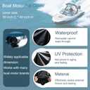 Outboard Motor Cover for 0-20 HP Small Boat Engine, Heavy Duty Waterproof and UV Resistant Universal Comprehensively Protection