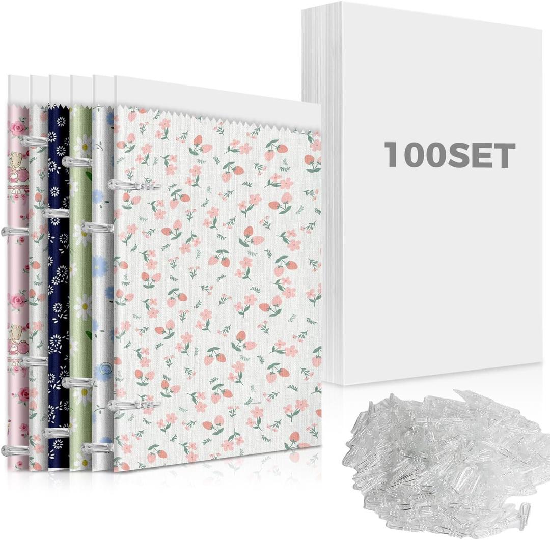 Set of 100 Fabric Organizer Boards Measuring 7.5 X 10.5 Inches,Neat and Easy Comic Book Boards for Fabric Storage,Magazines and Books,This Includes 400 Plastic Alligator Clips for Secure Fastening