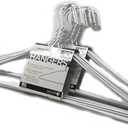 20 PC Vinyl Coated Heavy Duty Wire Cloth Hanger Plastic Coated Steel Coat Hanger Hook - White Color 16" (40.5Cm) Wide