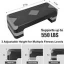 Adjustabl Aerobic Stepper Fitness Step Platform Health Workout for Sports Training