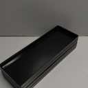 Matte Black Plastic Serving Platters (13 x 4.6 Inch Rectangle Plates) Serving Dishes for Entertaining, Food, Appetizers, Desserts, Cheese Board, Charcuterie, Sushi - Set of 4 Party Trays