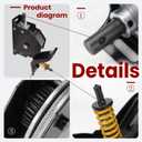 Trailer Winch Spare Tire Mount Hoist Adjustable Spare Tire Holder with Offset Cable Secure Towing Easy Lift Winch Kit Compatible with RVs Trailers Trucks Motorhomes LC159056 159056