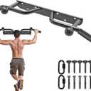Kipika Heavy Duty Wall Mounted Doorway Pull Up Bar, Multifunctional Chin Up Bar, Portable Fitness Door Bar, Body Workout Home Gym System (Multi Handle with Ball)
