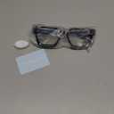 livho Oversized Eyewear Frame for Woman and Men - Rectangle Fashion Glasses for Computer, Chic Preppy Frame (All Black)