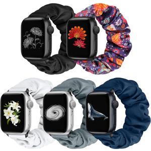 Beatlone Scrunchie Solo Loop Watch Bands Compatible for Apple Watch Band 38mm 40mm 41mm 42mm 44mm 45mm 46mm 49mm Soft Stretchy Women Elastic Strap for iWatch Series 11 10 9 8 7 6 5 4 SE Ultra 3 2 1