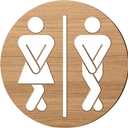 Jetec Restroom Sign Half Bathroom Decor Funny Bathroom Signs Bathroom Shelf Decor for Rustic Farmhouse Women Gender Home