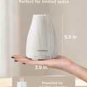 InnoGear Essential Oil Diffuser, Ultrasonic Diffusers for Home Aromatherapy Humidifier for Mother's Gift Bedroom Room 7 Colors LED 2 Mist Mode Auto Off, White Grey