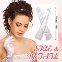 Halloween Princess Costume Accessories for Women,Princess Tiara Crowns Headband Long Gloves Sunglasses for Dress Up Bachelorette Party Favors Black