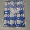 Rectangle Vinyl Table Cloth, Waterproof Elastic Fitted Tablecloth with Flannel Backing, Plastic Table Cover for Picnic, Camping, Outdoor (Blue & White, 30"x72")