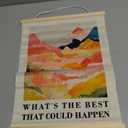 Motivational Positive Canvas Wall Art, What's the Best That Could Happen, Positive Affirmations Home Wall Decoration for Living Room Bedroom Home Office 12 X 16 Inches