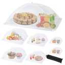Wokuya 6 Pack Various Size Pop-up Food Tents Food Covers for Outside Mesh to Keep Bugs away,Reusable Collapsible Food Nets for Picnic Party BBQ Wedding Fruit