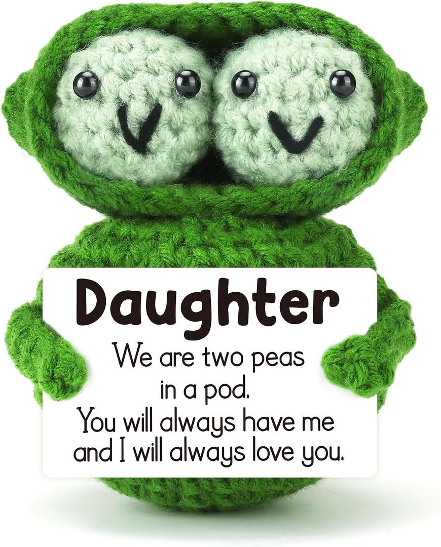 LEJIAJINW Cute Mini Handmade Peas Daughter Gifts Birthday Valentines Day Daughter in Law Christmas Stocking Stuffers for Women Funny Small Things for Her Mothers Day Thanksgiving
