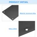 2pcs Door Kick Plate, 6 x 34 Inches Aluminum Kick Plate Door Plate, 2 mm Thickness, for Exterior Front Door or Back Door, Black