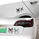 6 x 3D Spider Chrome Emblems Badges Sticker Car Vehicle, Truck, Motorcycle, RV, Scooter, SUV, Door, Window, Room, Wall and More Decoration (2Pcs-Silver)