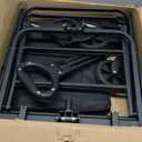 PASAMIC Collapsible Wagon 220 lbs, Heavy Duty Wagon Carts Foldable, Portable Wagons for Groceries, Beach Cart with All-Terrain Wheels & Drink Holders, Utility Wagon for Shopping, Sports, Camping,Black