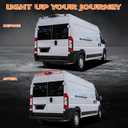 1PCS Red LED Cab Roof Lights for 2014-2023 Dodge Ram ProMaster 1500 2500 3500 Truck Van Clearance Marker Running Lamp Three Rows Red Lens
