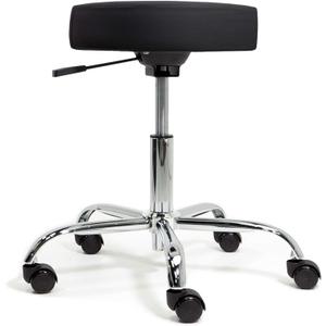 EARTHLITE Pneumatic Massage Salon Drafting Stool - No Leaking (vs. Hydraulic), Adjustable, Rolling, CFC-Free / Medical Spa Facial Chair (Black)