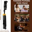 ROWELL Folding Violin Stand Adjustable Portable Stand for Violin & Ukulele