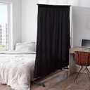 Freestanding Room Divider, No Drill Privacy Dorm Partition Blackout Curtain
Mobile Freestanding Stand with Wheels Adjusts up to 72 in and 86 x 75 Inch Blackout Curtain for Dorm Apartment Bedroom Office
Visit the Tondiamo Store