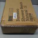 Bamboo Shower Bench Inside Shower Stool with Storage Shelf, Spa Bath Chair for Bathroom, Seat or Organizer for Living Room, Bedroom and Garden - Great for All Ages Elderly (Small, Natural) (Small 16x10x17 Inch)